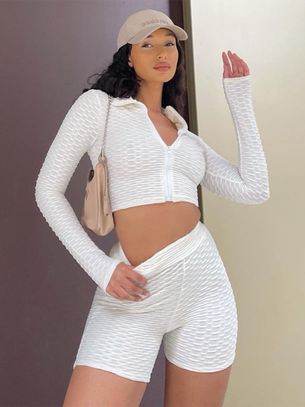 Kadınlar için Dayanıklı Yapı Kumaşından Athleisure Takımları