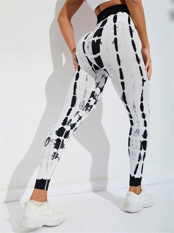 Yüksek Bel Kadın Batik Pantolon, Antrenman, Spor, Yoga, Fitness